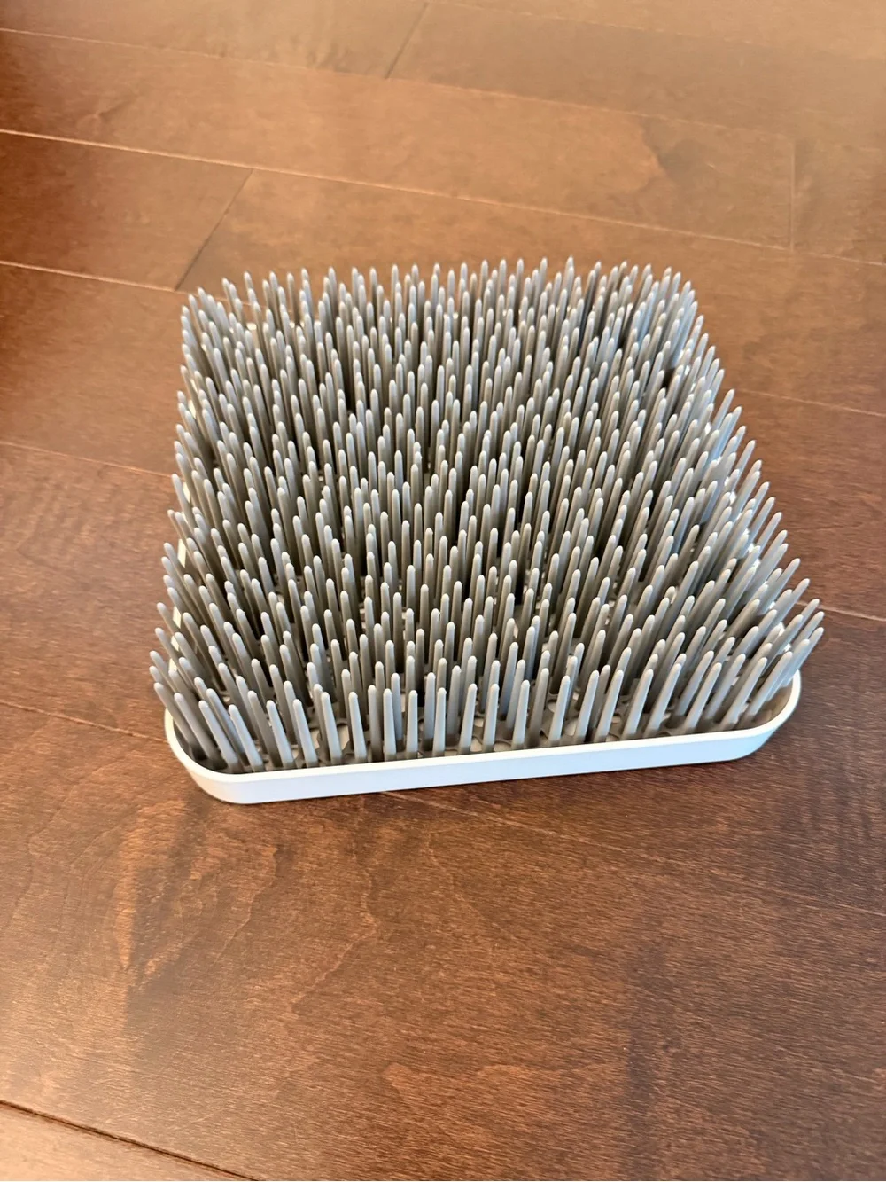 Baby Bottle Gray Grass Drying Rack - Countertop Bottle & Accessory Organizer
